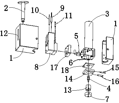 Two-section independent temperature-control biological 3D printing spray nozzle