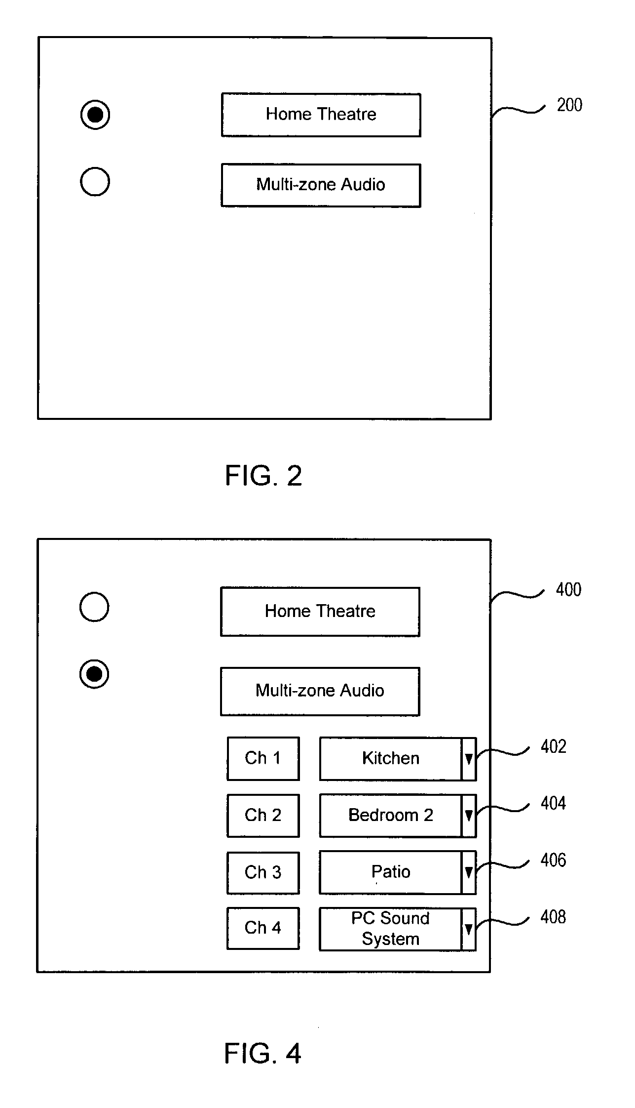 Multi-channel media applications support with channel-to-connector mapping