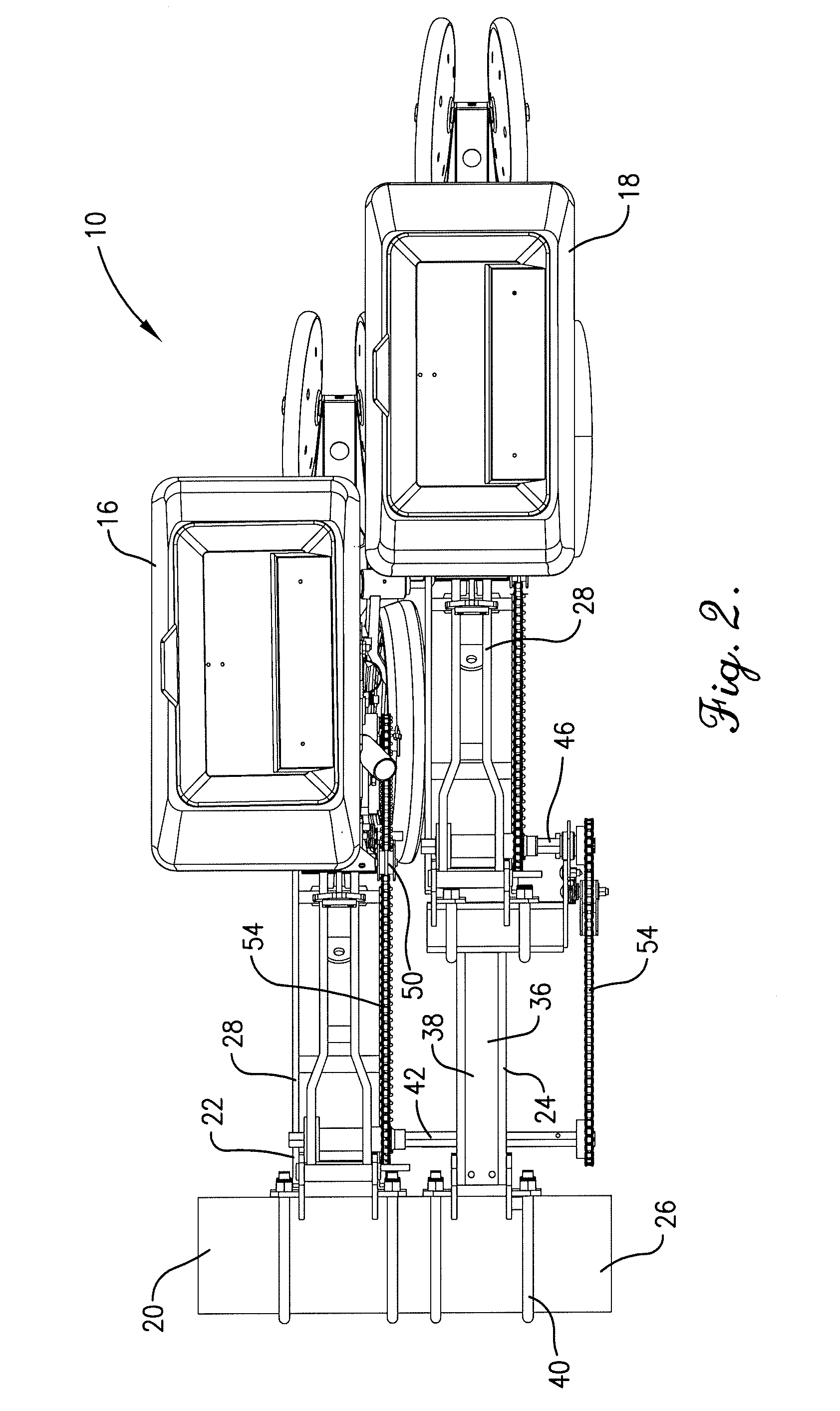 Twin row planter with adjustable seed metering