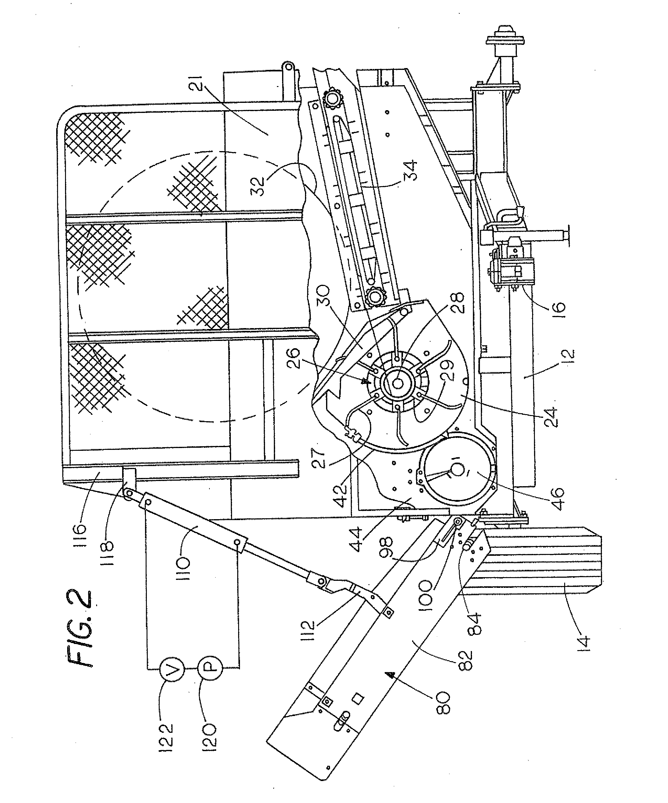 Convertible discharge system for bale shredder