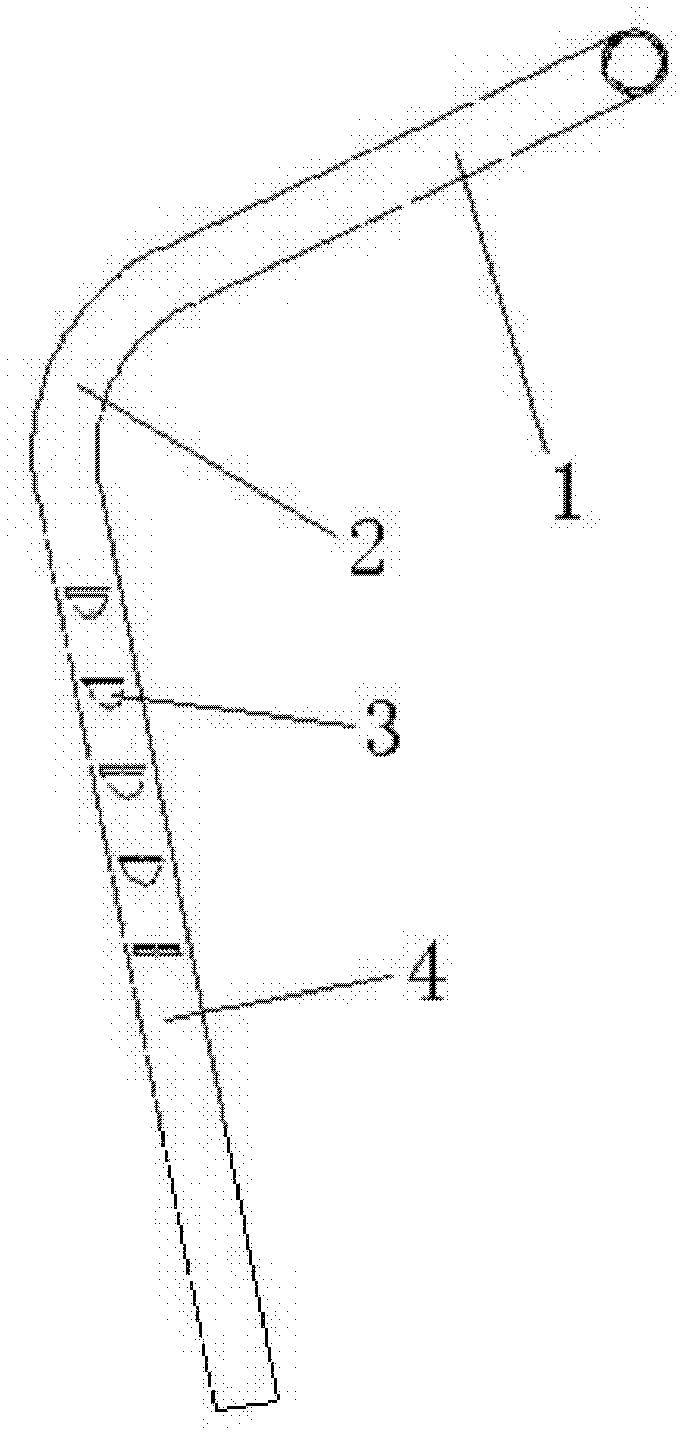 Lightweight fulcrum bar of headrest of automobile