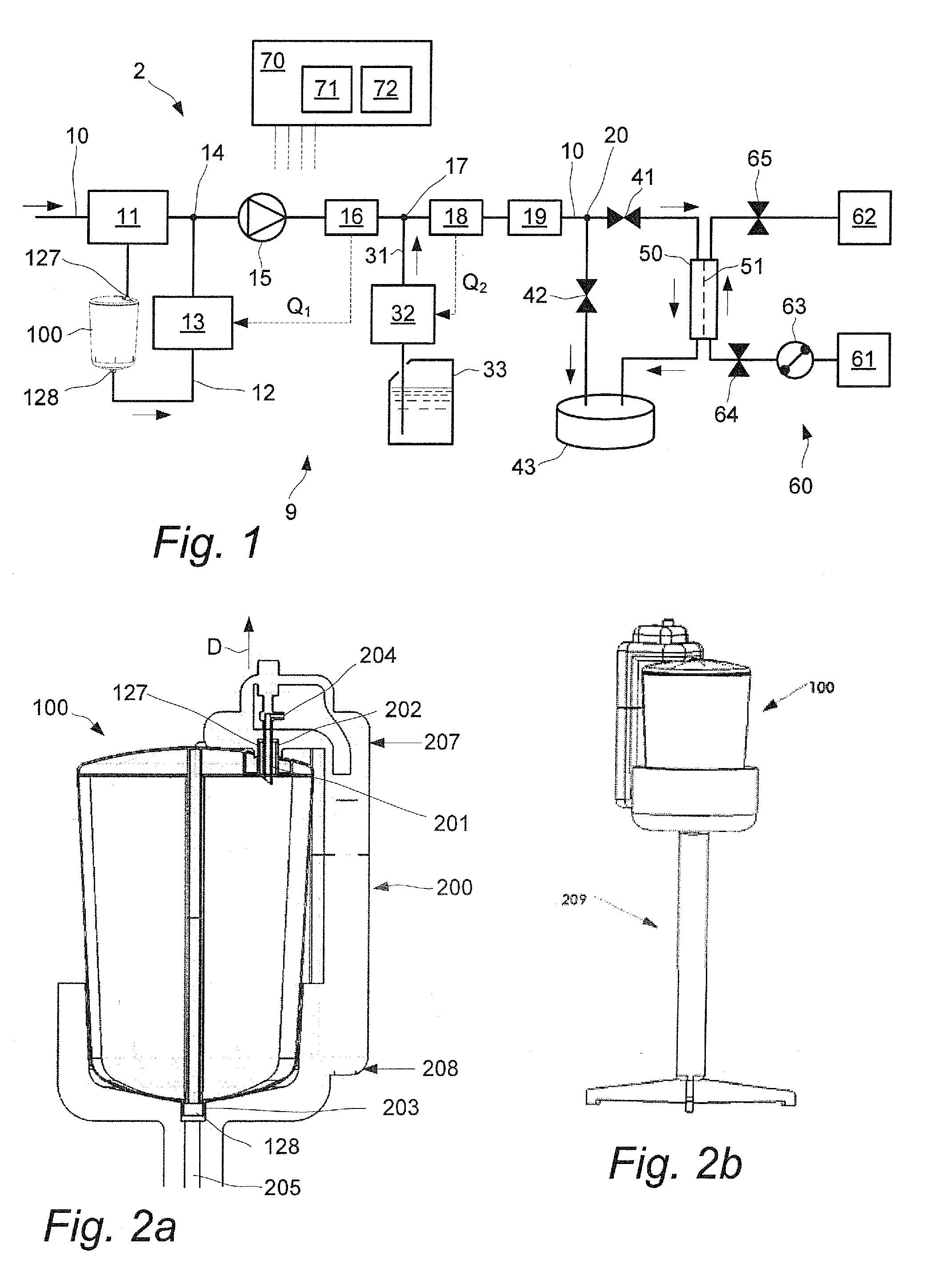 Cartridge for a blood treatment apparatus