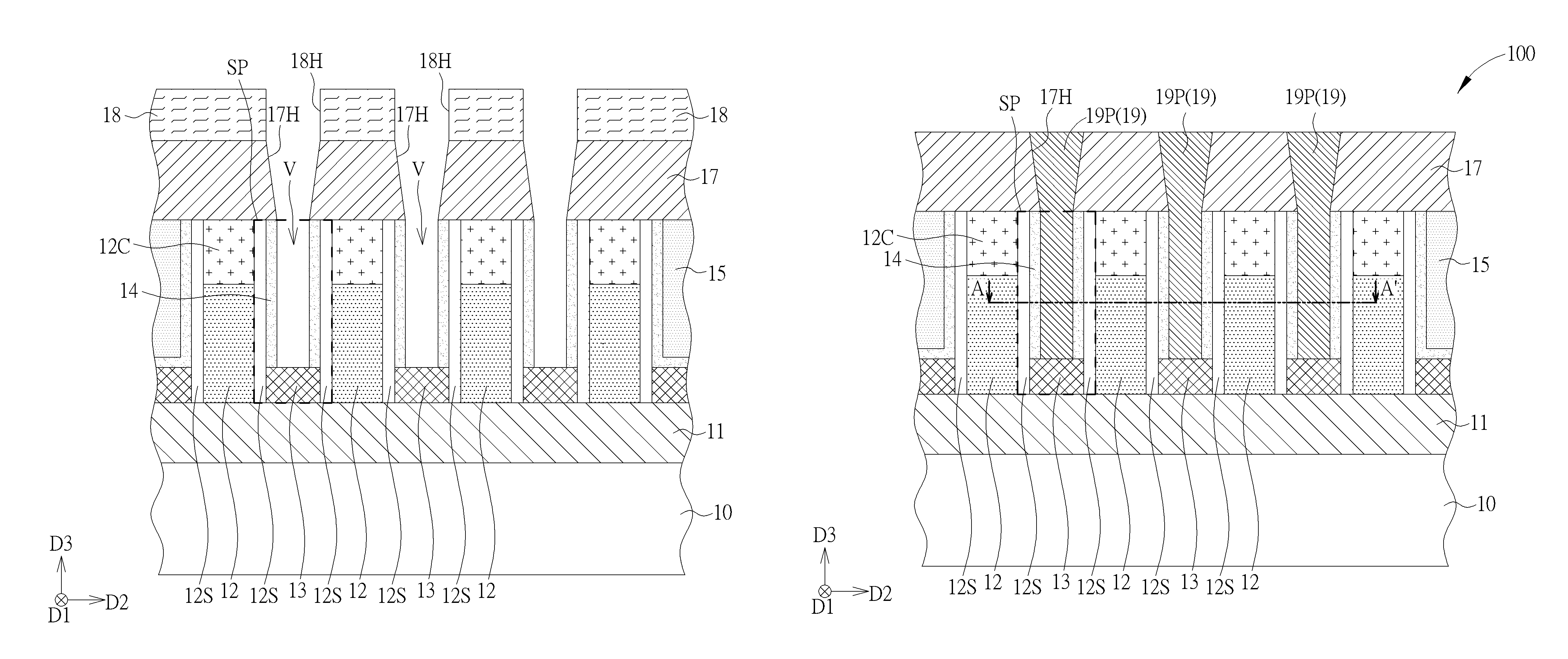 Semiconductor device and manufacturing method of conductive structure in semiconductor device