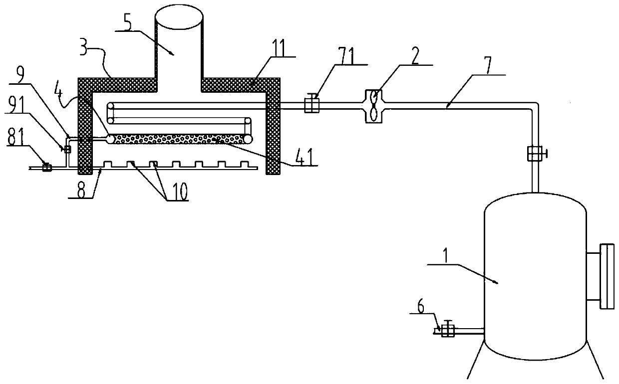 Nitride ceramic ammonia gas tail gas treatment system and treatment method thereof