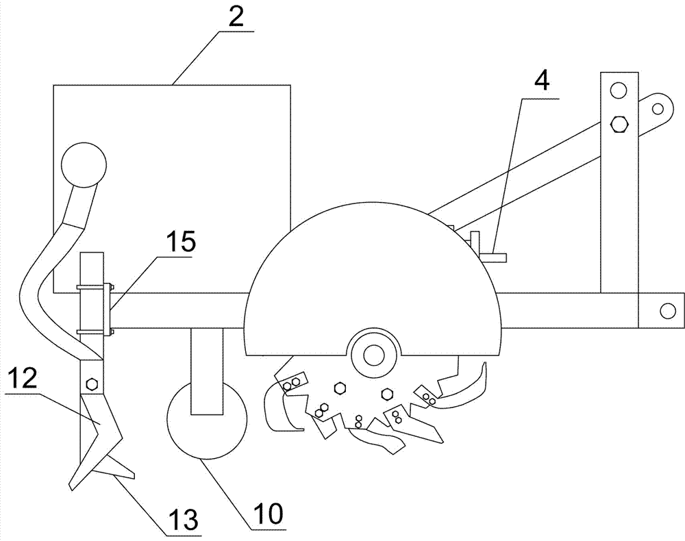 Ditching system for fruit tree fertilizer applicator