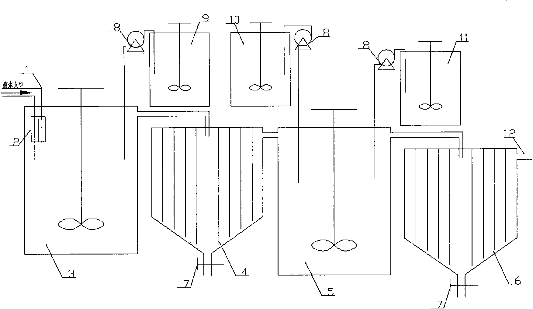 Method for treating high-concentration acidic wastewater containing phosphorus and fluorine