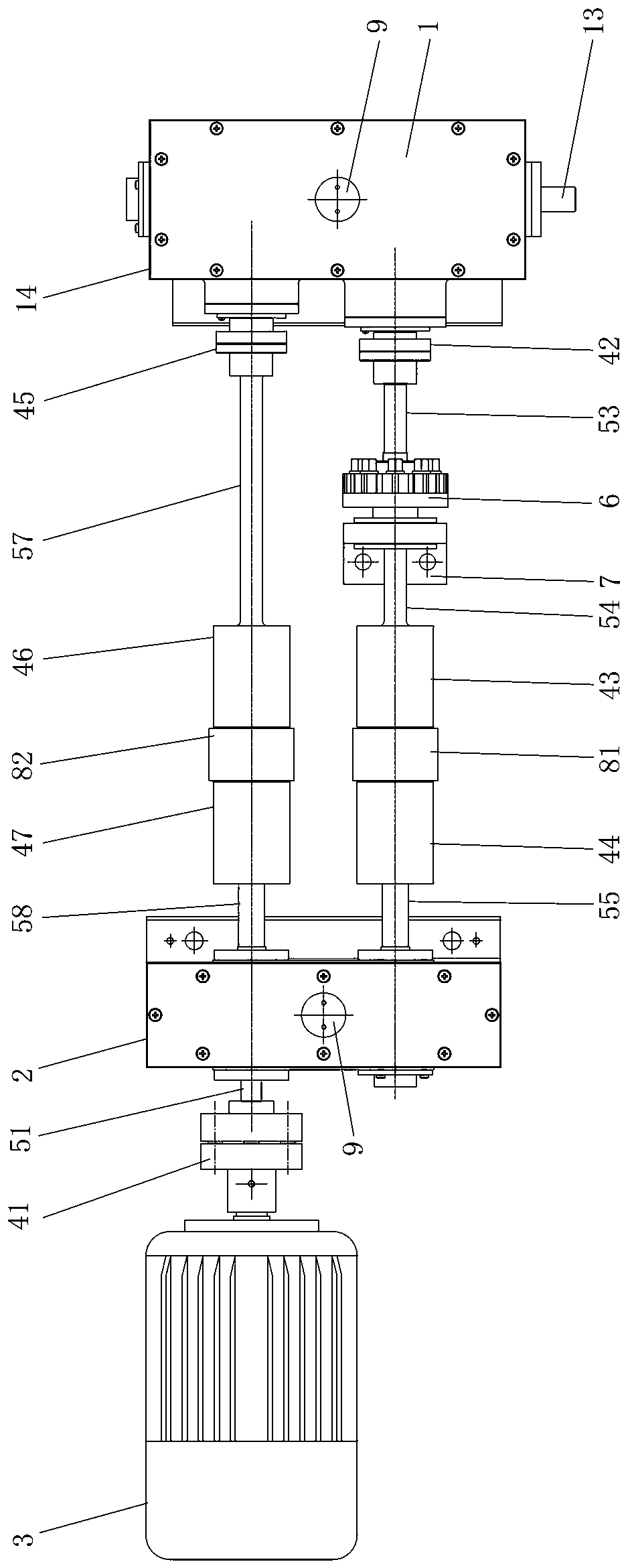 Mechanical enclosed test bench of bevel gear