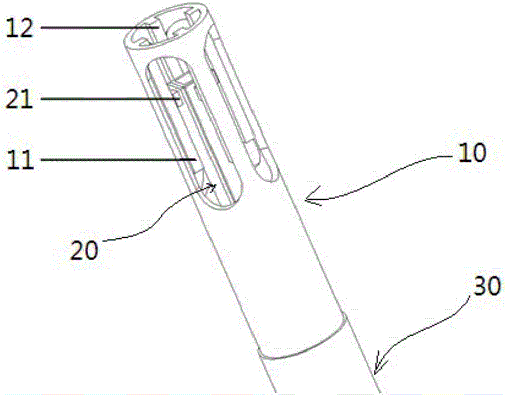 Packaging structure for mass point vibration velocity measurement sensor