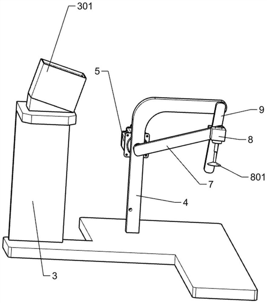 Self-glue-dripping type packaging box labeling device