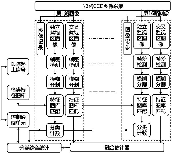 Panoramic and accurate image/spherical crown variable excitation amplitude modulation frequency modulation bird sound detecting system