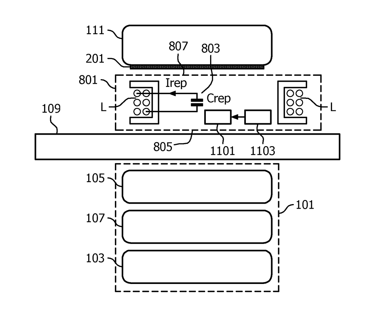 Thermal barrier for wireless power transfer