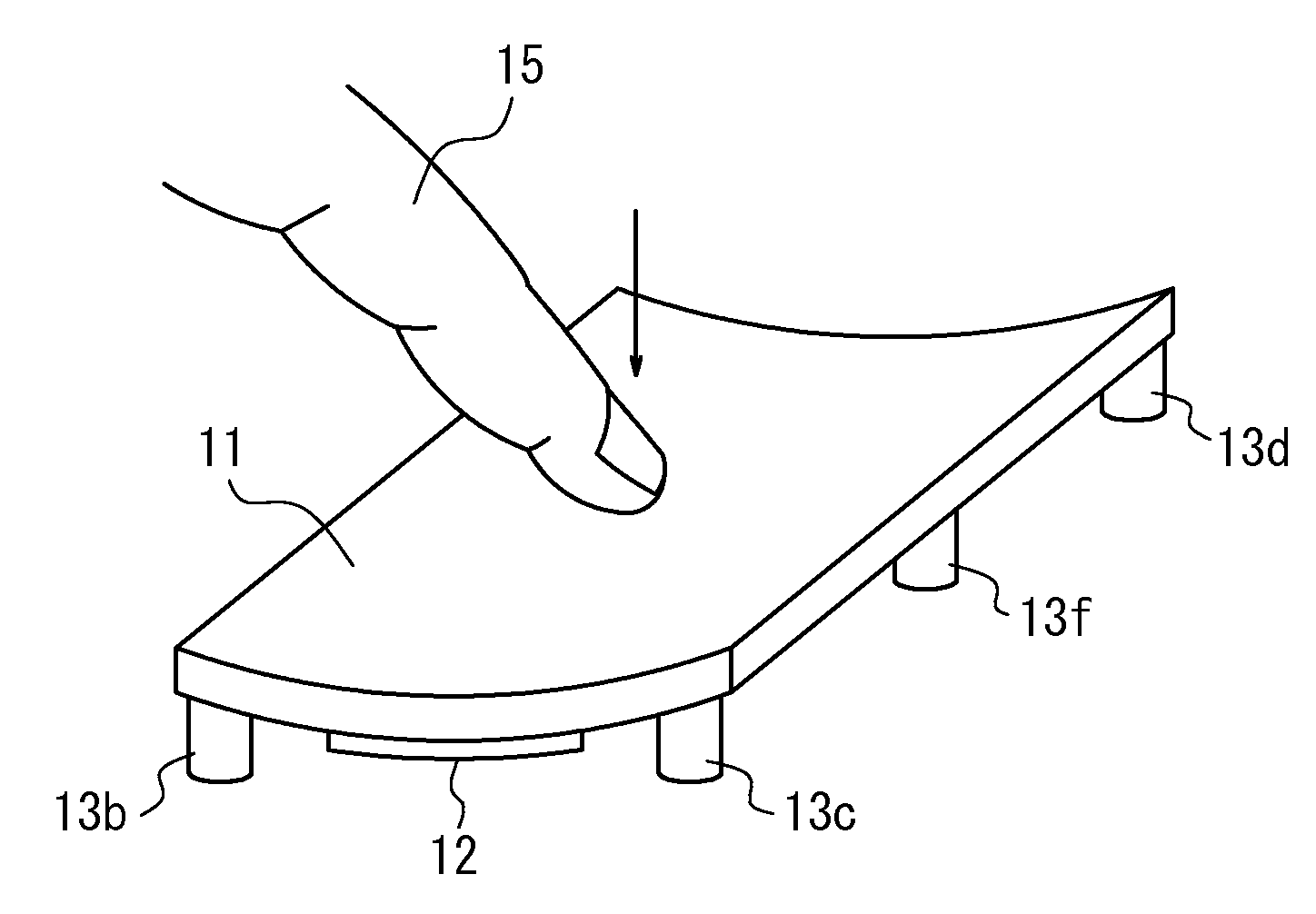 Touch panel apparatus with piezoelectric element