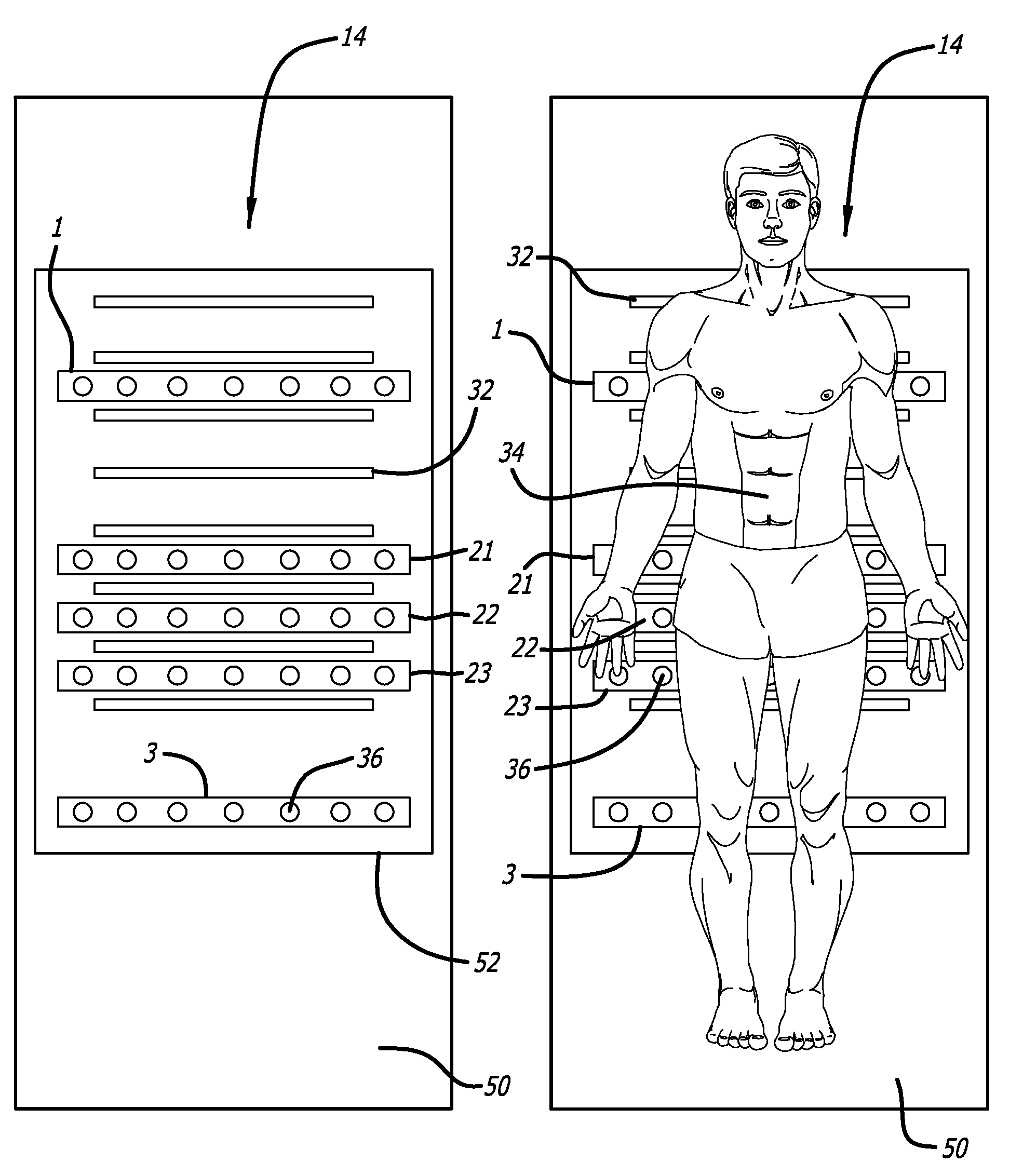 Bed exit and patient detection system