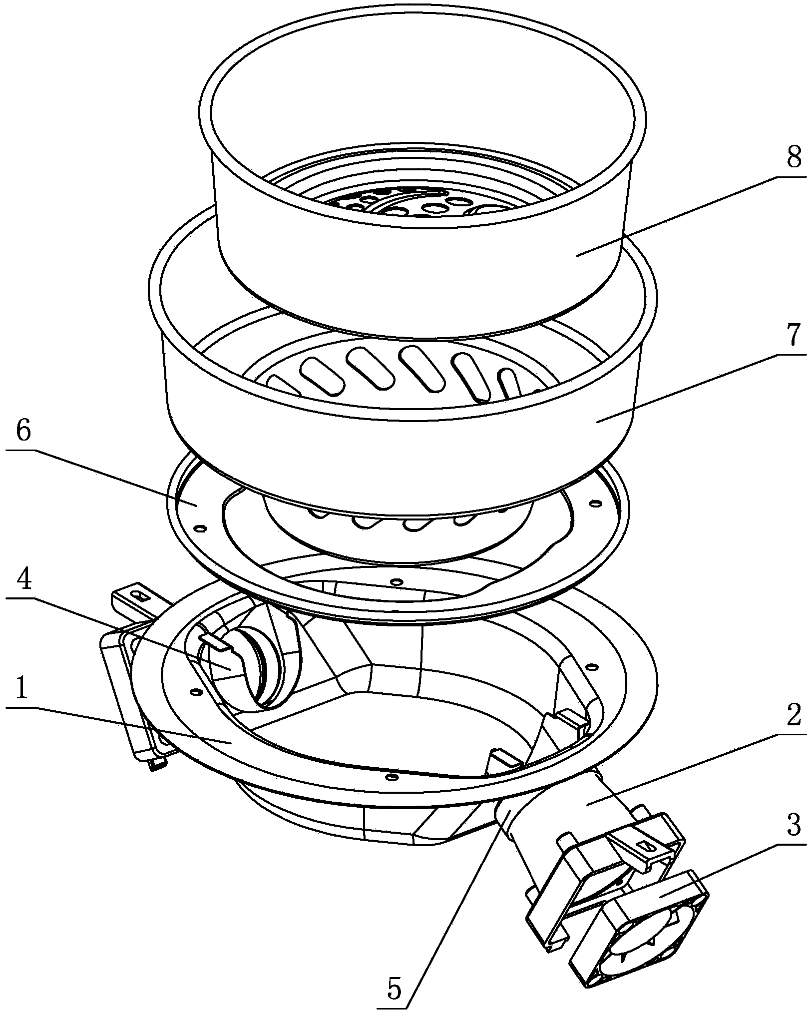 Whirlwind combustion supporting device