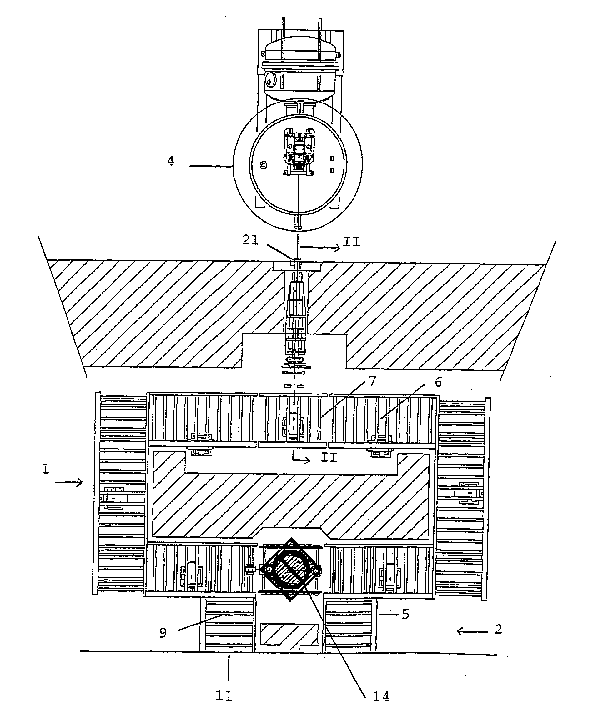 Process and apparatus for irradiating product pallets