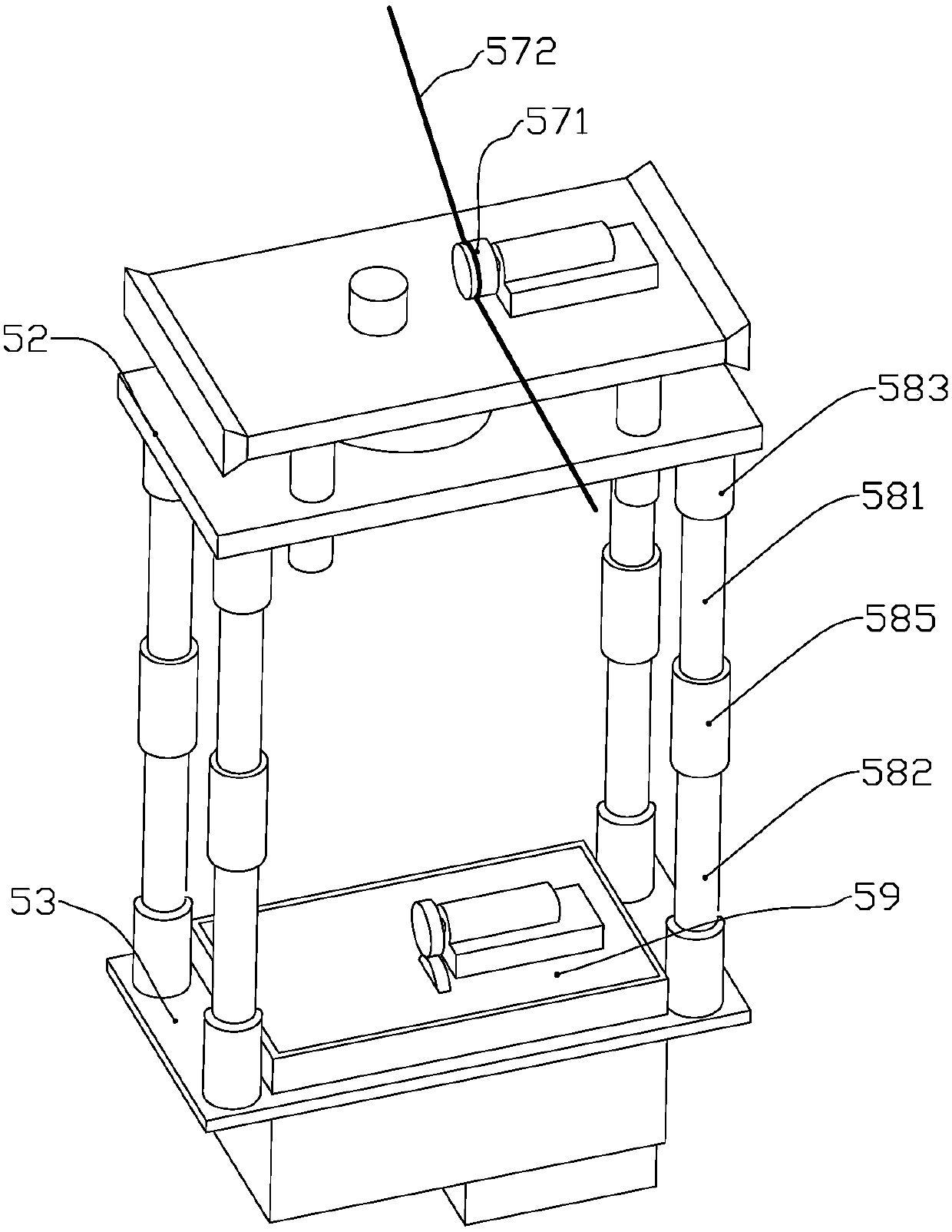 A continuous stamping machine