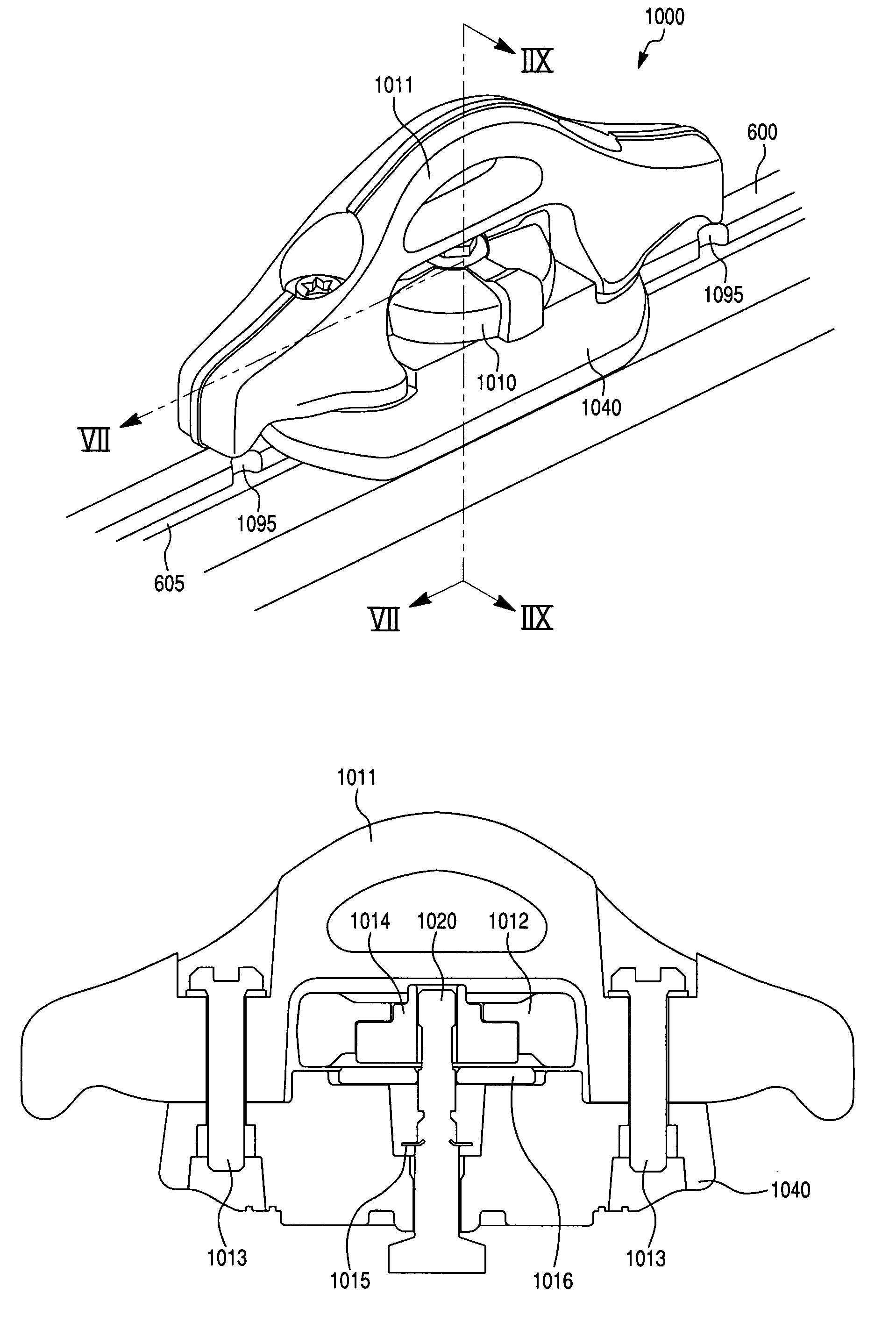 Track slot fastener