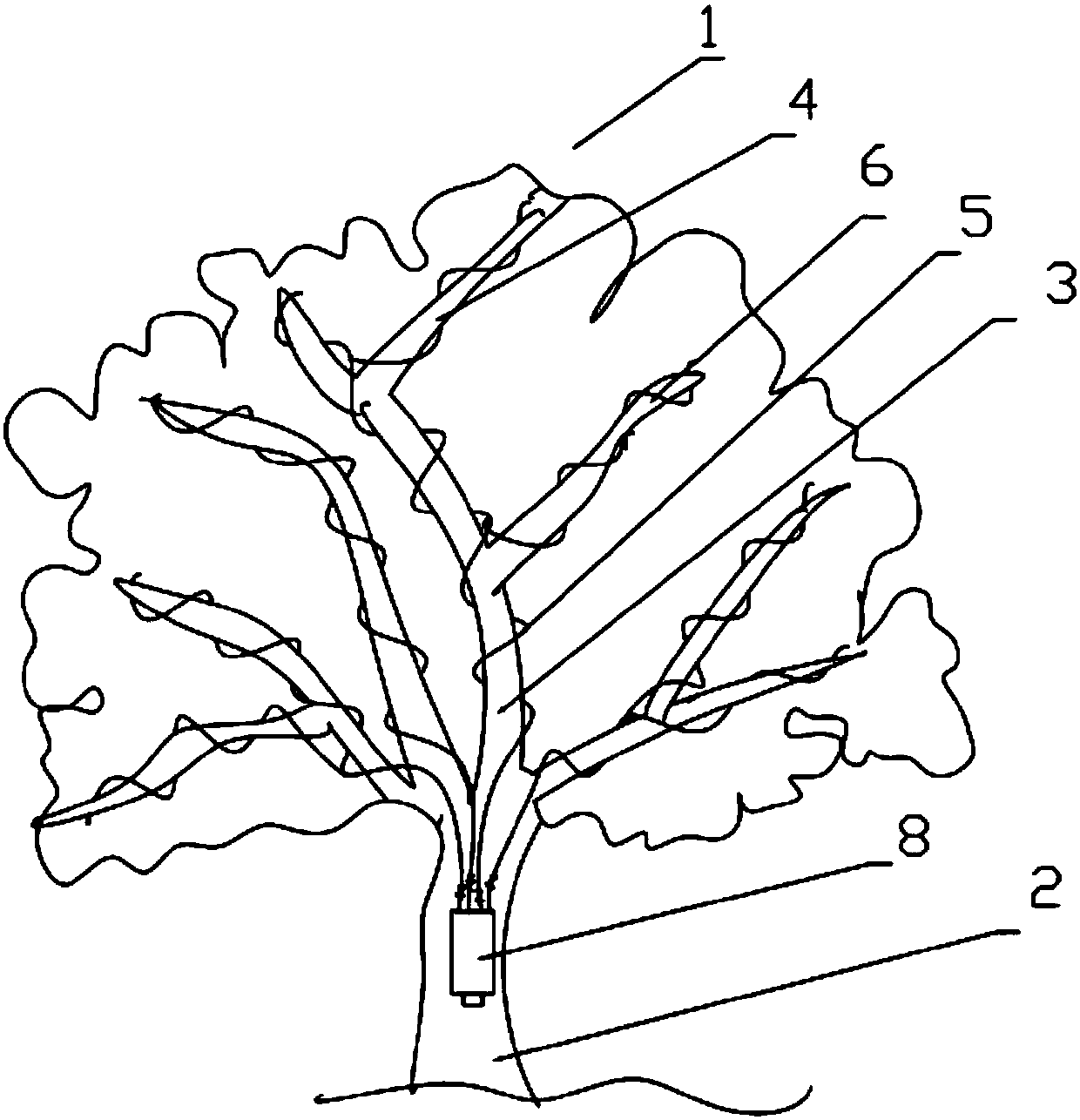 Remote orchard pesticide applying system