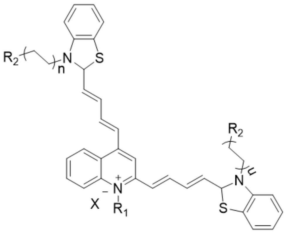 Thiazole orange derivative, preparation and application thereof