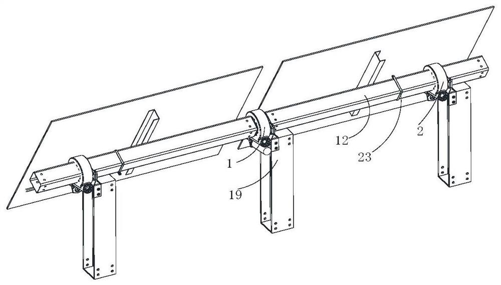 Single-main-beam multi-point driving solar tracking system