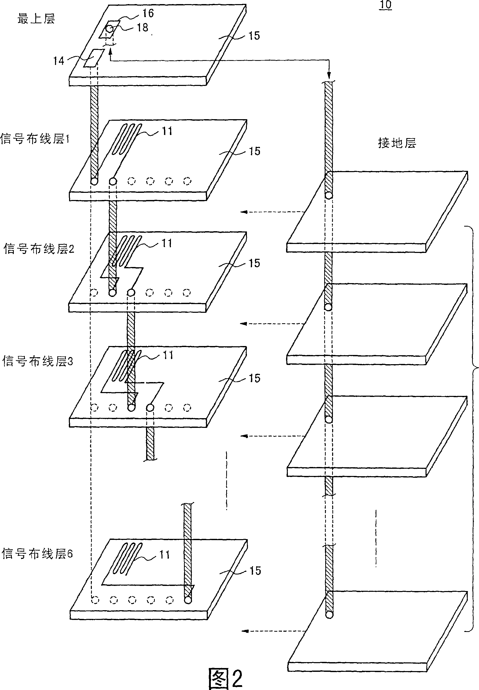 Multilayer printed wiring board and method of measuring characteristic impedance