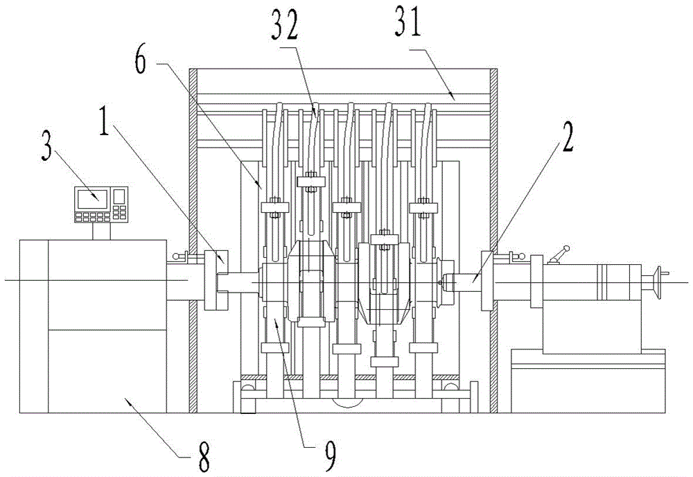 Special abrasive band polishing machine for crankshaft journals