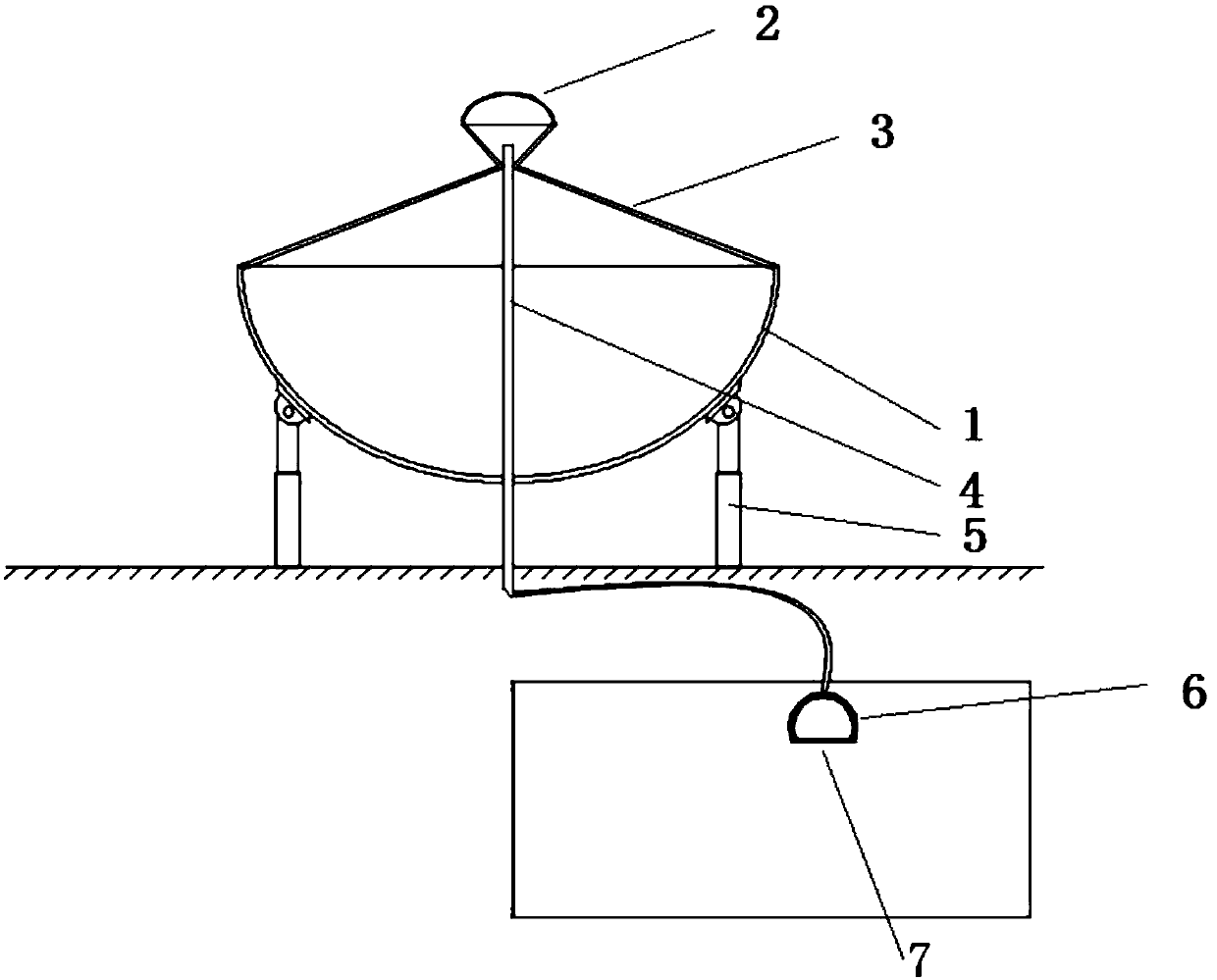 Natural light guiding-in system for shopping mall based on sunlight converging system