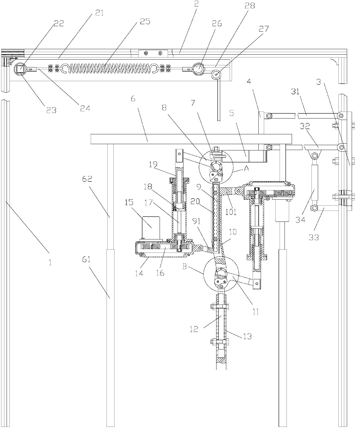 Assisting device for assisting stroke patient in walking