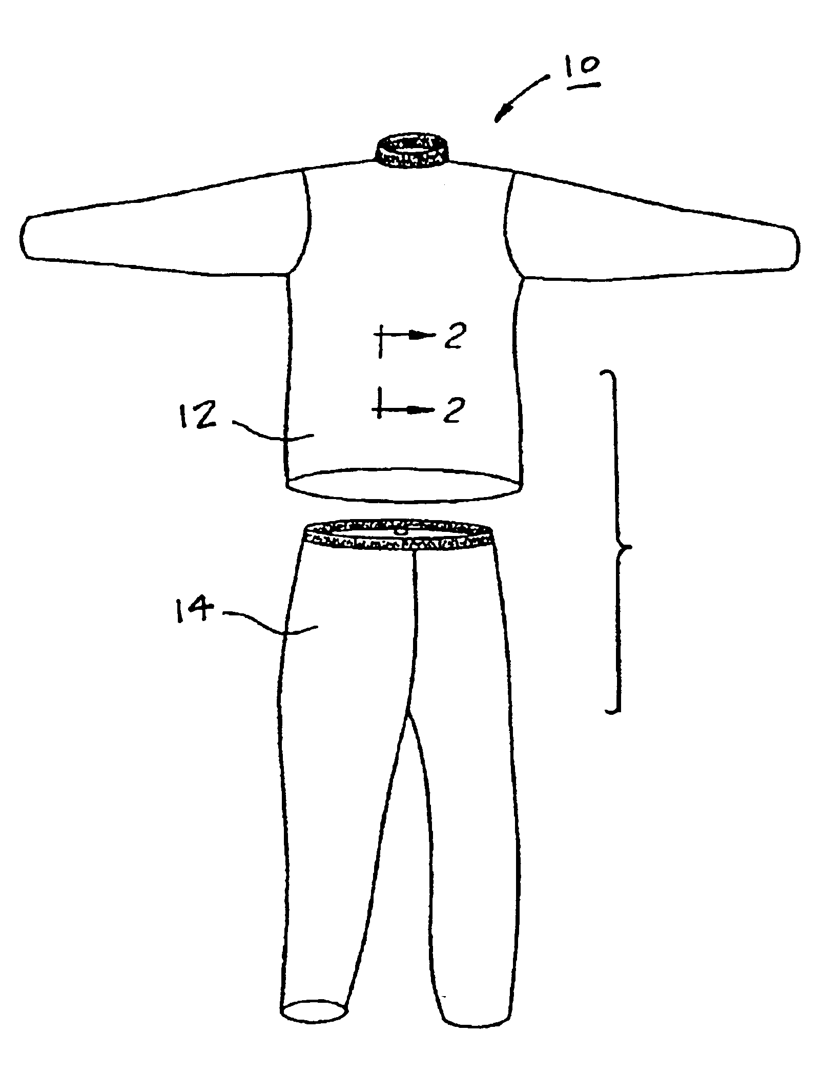 Bi-ply fabric construction and apparel formed therefrom