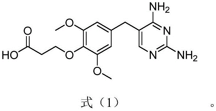 Trimethoprim hapten as well as colloidal gold detection device and preparation method of trimethoprim hapten