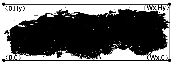 Method for measuring space structure parameters through scanning image of forest litter