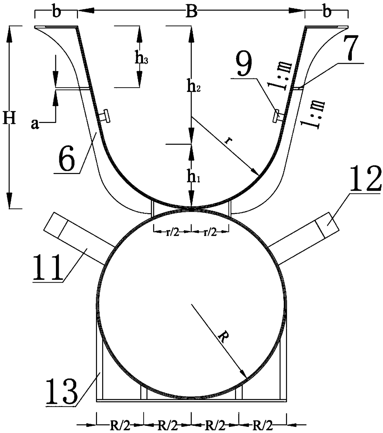 Novel plastic component and field irrigation and drainage integrated plastic channel thereof