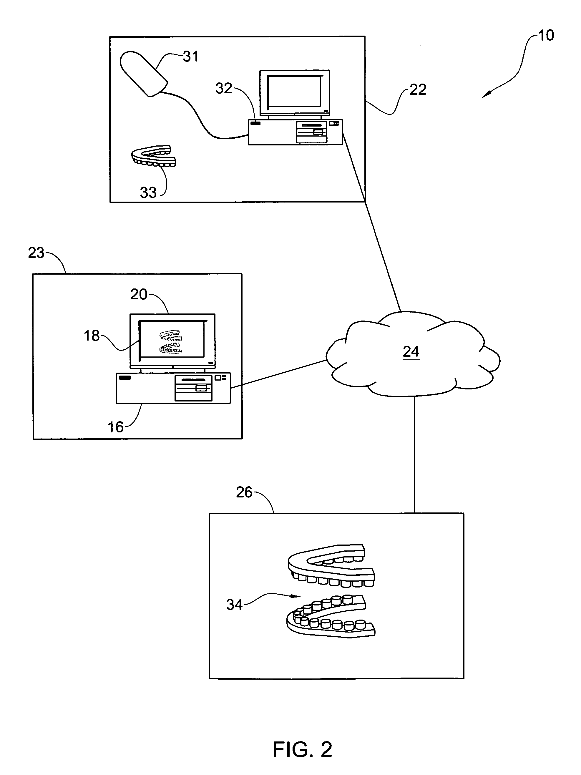 Method for manipulating a dental virtual model, method for creating physical entities based on a dental virtual model thus manipulated, and dental models thus created