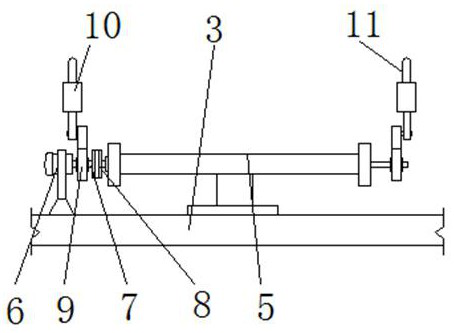 Rectangular wall brick circulating type automatic pushing and conveying device for building construction