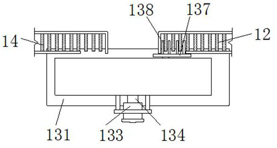 Rectangular wall brick circulating type automatic pushing and conveying device for building construction