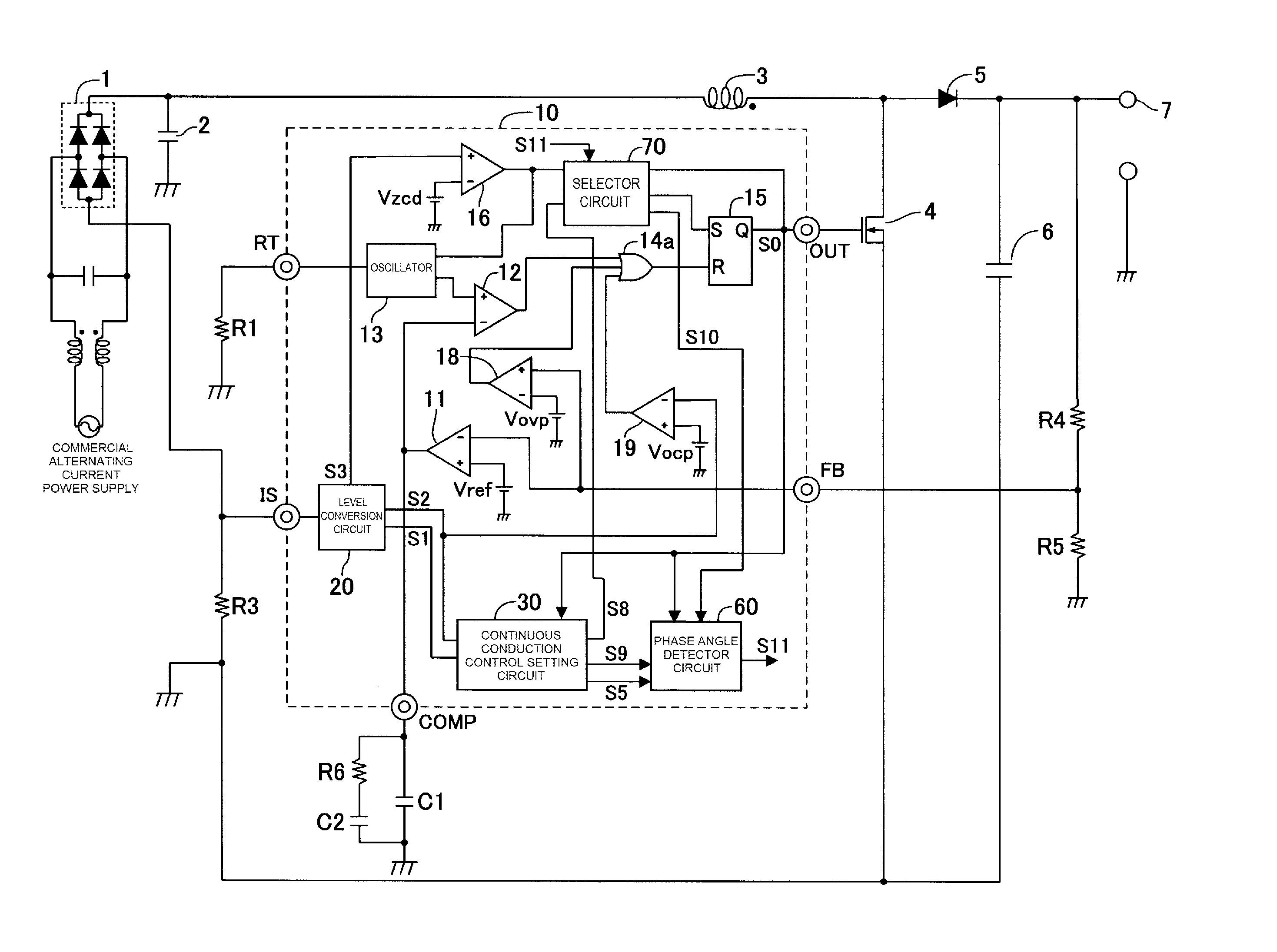 Switching power supply circuit and power factor correction circuit