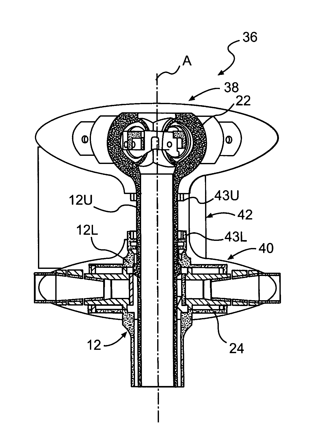 Rotor hub fairing system for a counter-rotating, coaxial rotor system