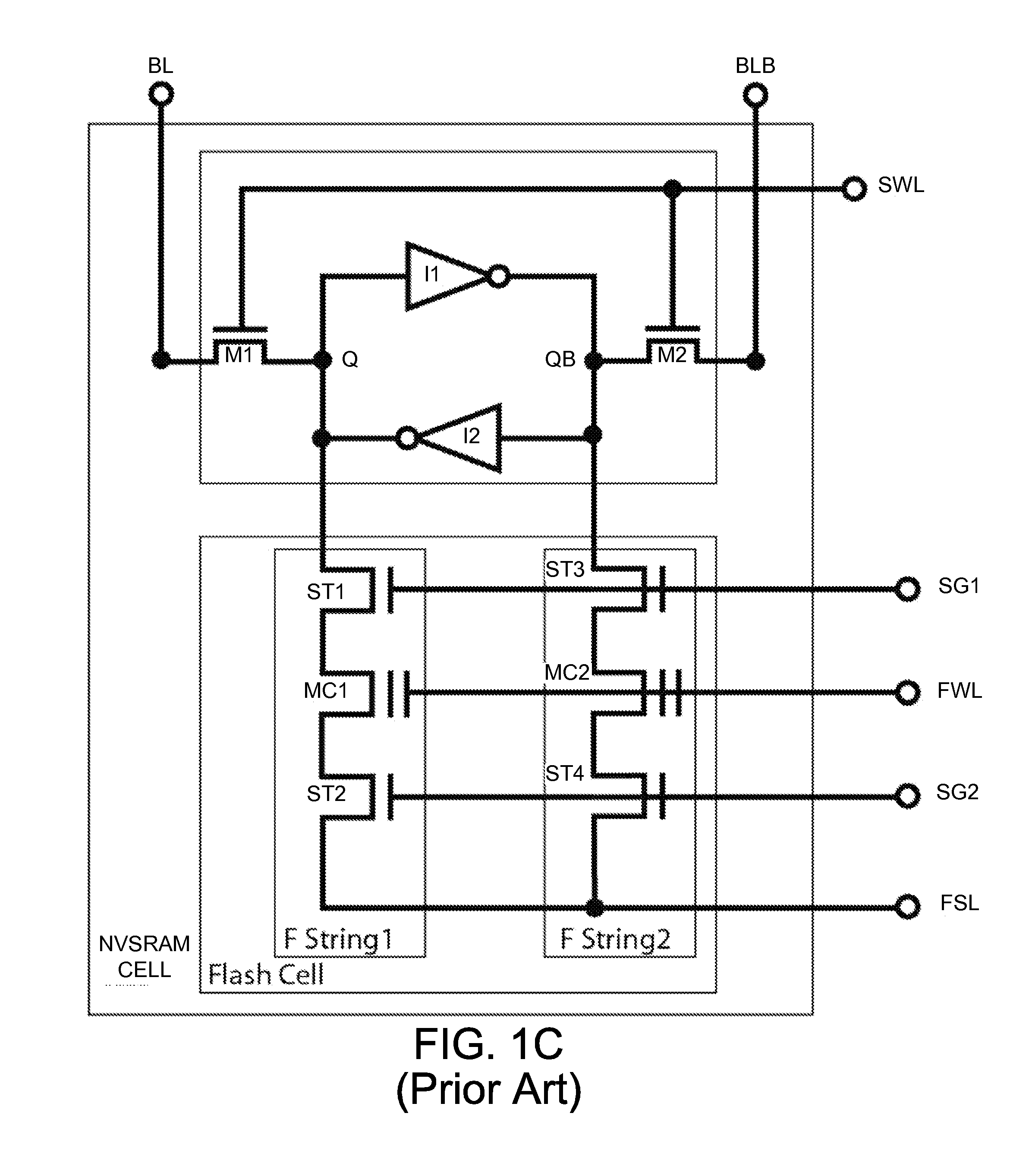 Low-voltage fast-write PMOS nvsram cell