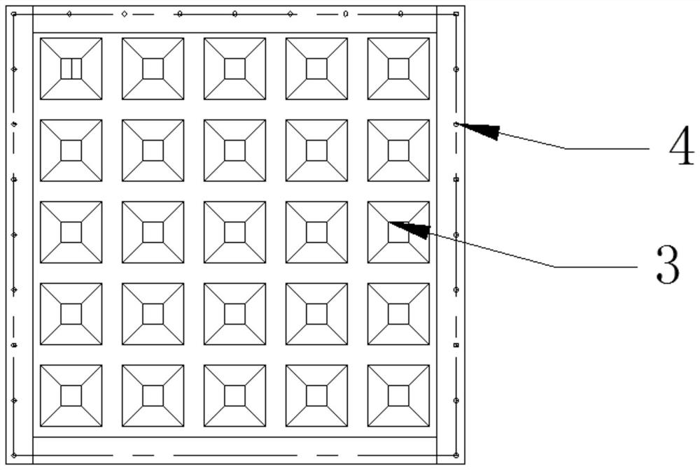 Array type silencer for main exhaust fan with large air volume and strong mixed noises