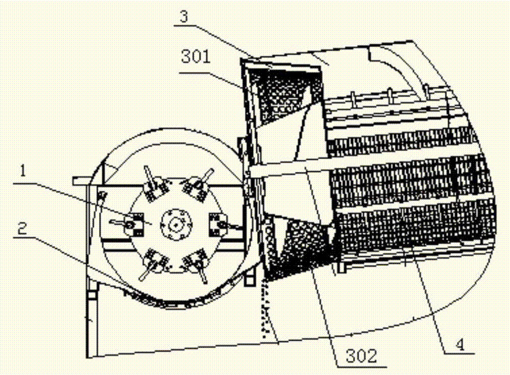 A 360° grain separation double-layer shroud