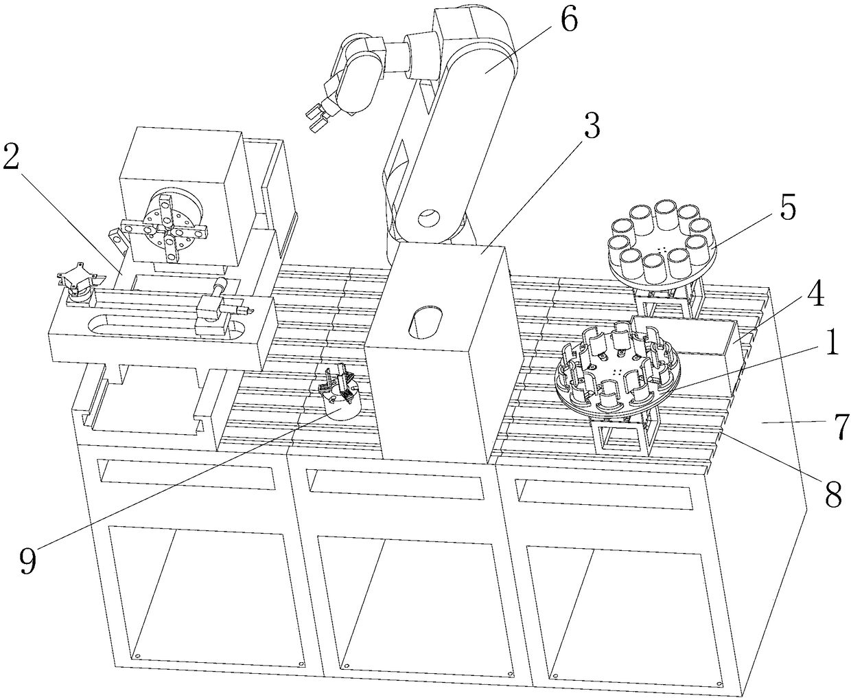 Machining device of shaft parts