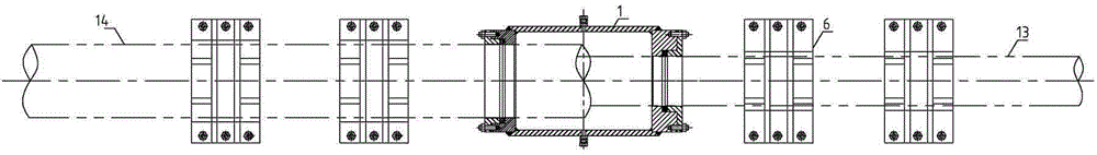 Plugging device and plugging method for annular space of submarine double-layer oil conveying pipe