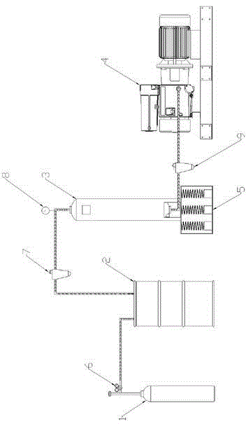 Molecular sieve filling system for molecular sieve adsorbing device and filling process of molecular sieve filling system