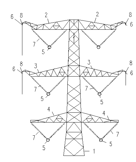 Lightning protection system of ultra-high voltage alternating-current double-loop circuit