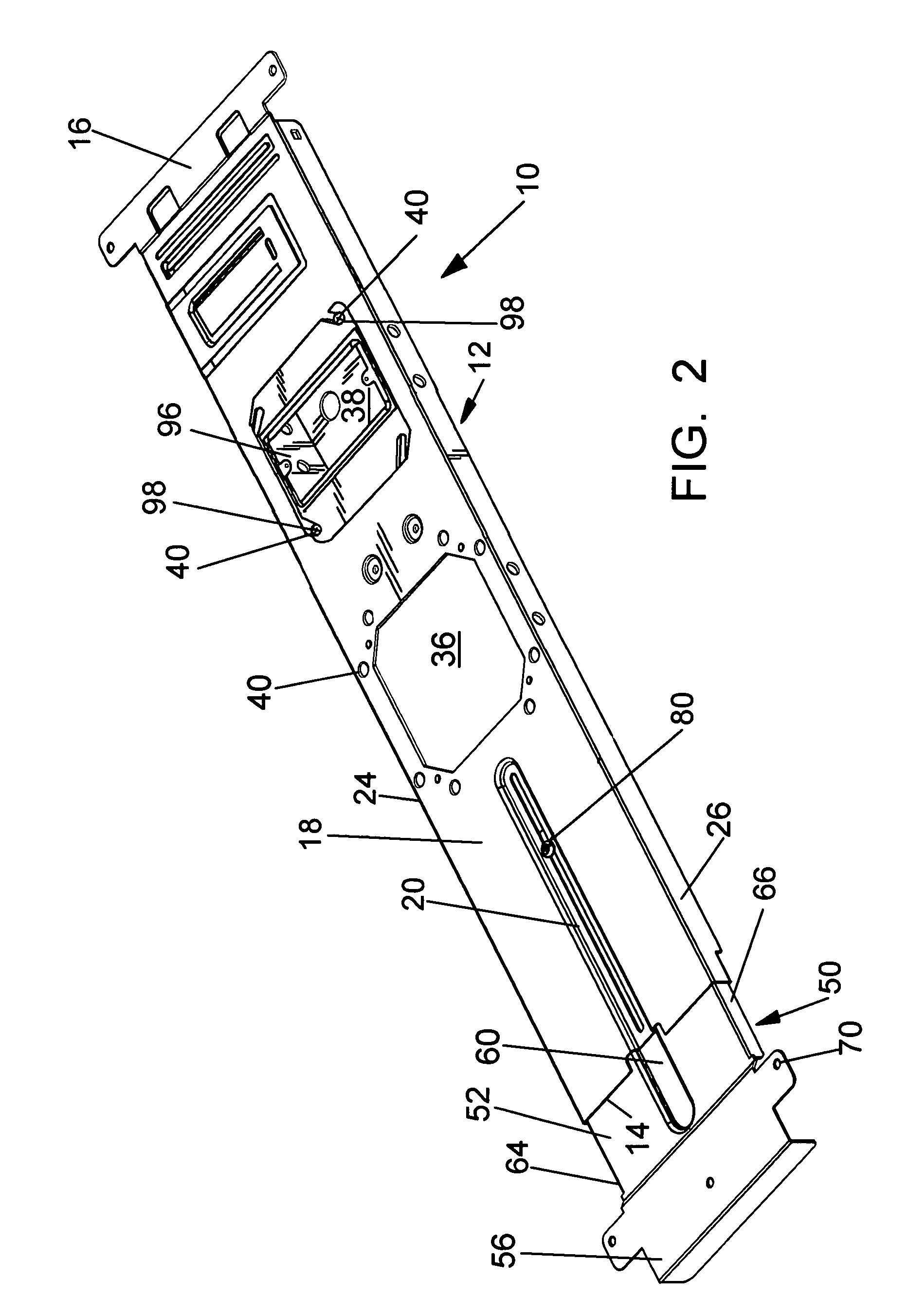 Far-side support for brackets