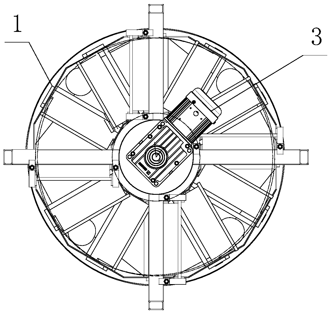 A grading adjustment device for a live fish grading and screening machine