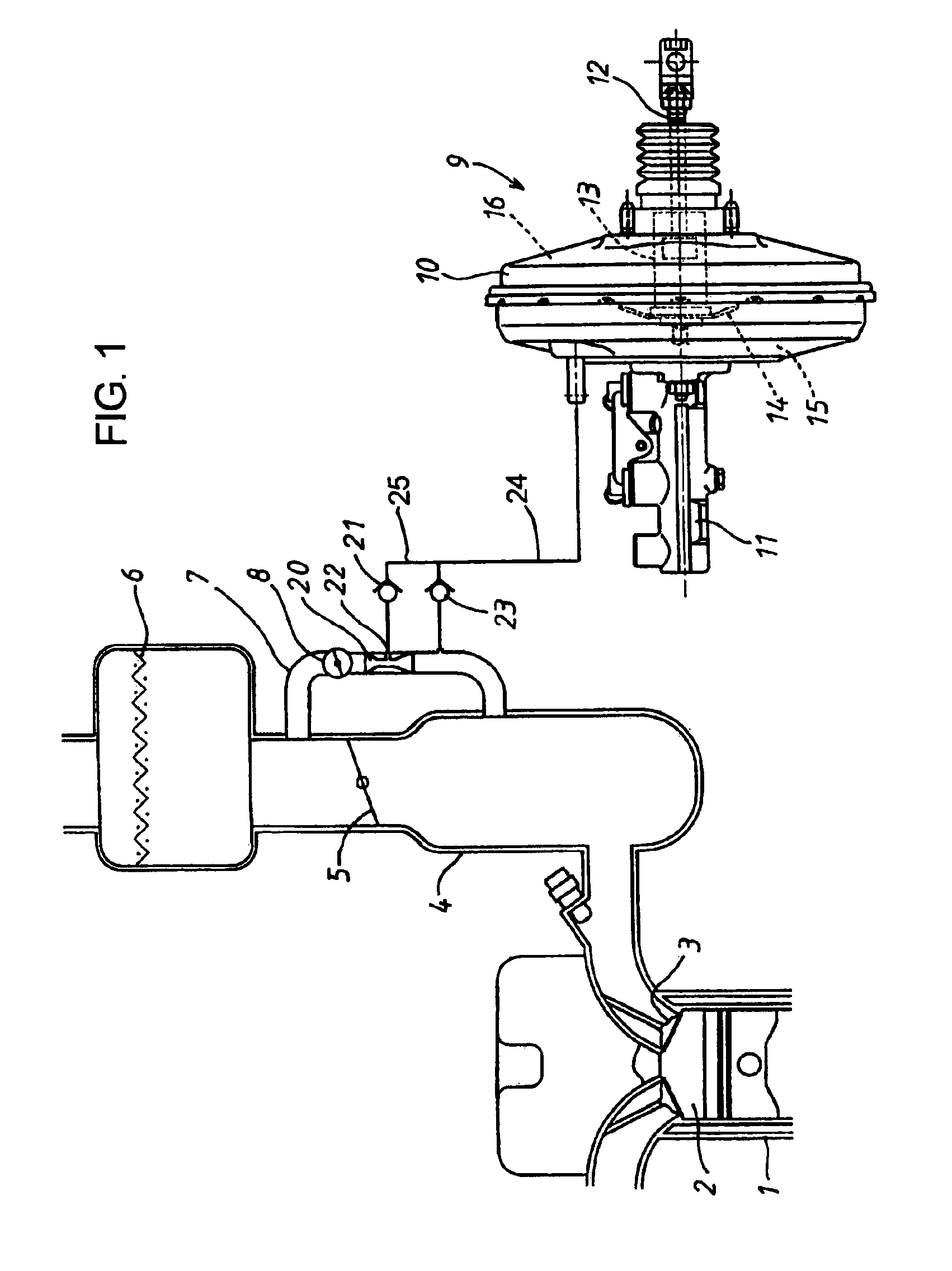 Vacuum generator in combustion engine