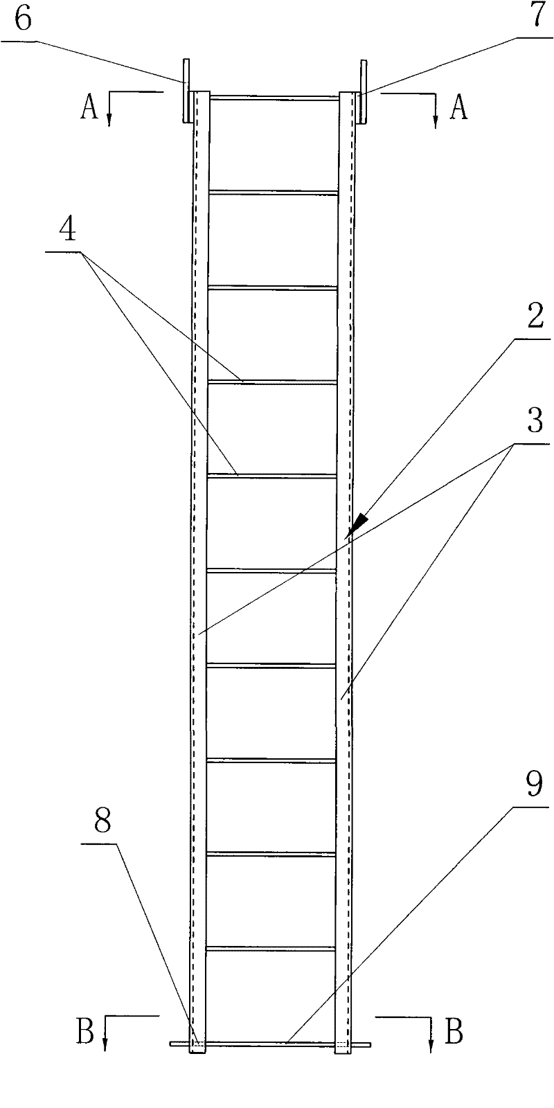 Foundation pit escape ladder