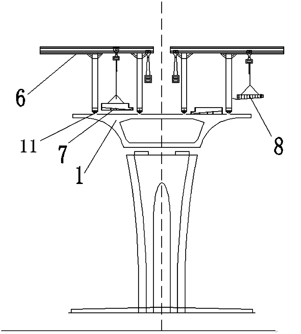 A construction method integrating prefabrication and installation of baffles for urban viaducts