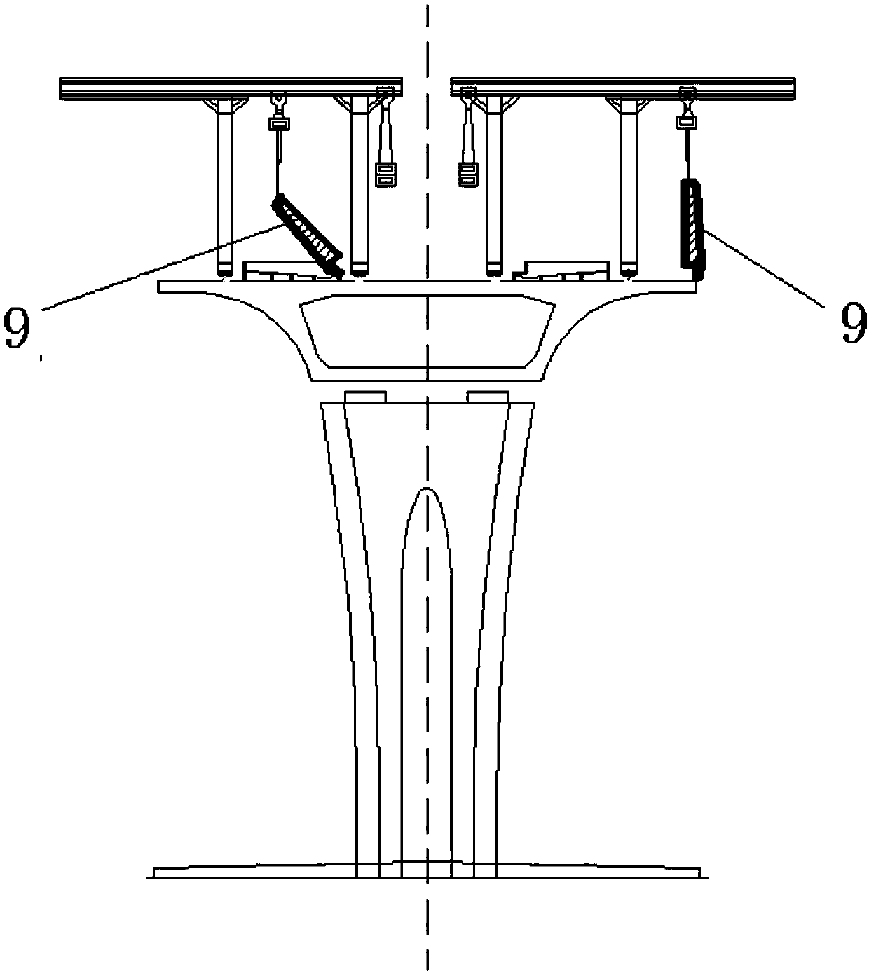 A construction method integrating prefabrication and installation of baffles for urban viaducts